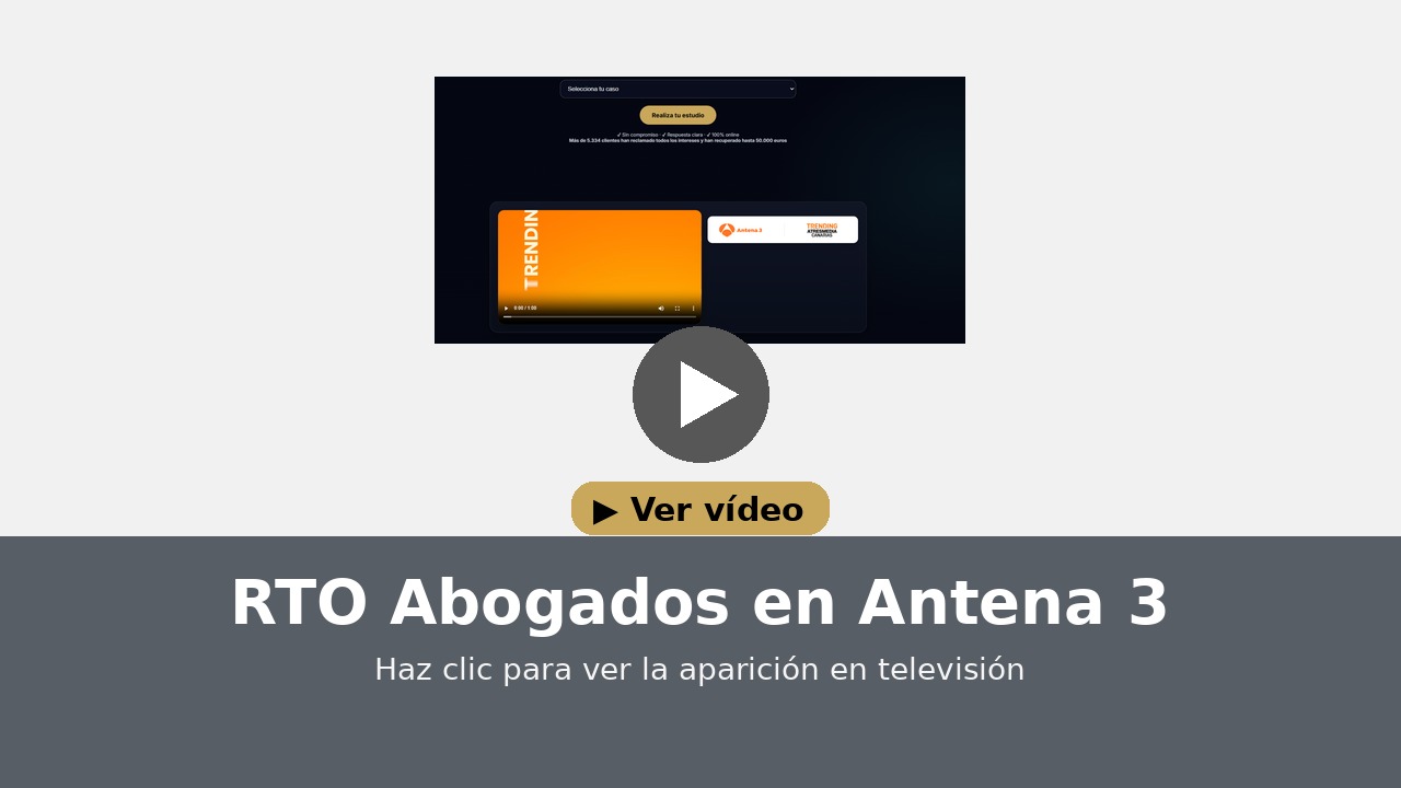 RTO Abogados en Antena 3